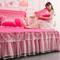 in Hàn Quốc công chúa ren giường váy doanh nghiệp một mảnh giường trượt bedspread Simmons bảo vệ bìa cô gái tim ren 1.8 - Váy Petti váy giường đẹp	