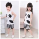 Mùa hè trẻ em cotton không tay vest phù hợp với bé trai và bé gái quần short cho bé dịch vụ tại nhà 2 bộ