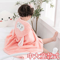 Baby bath towel cape with cap cape soft absorbent lint male and female baby can wear cartoon bath towel bathrobe
