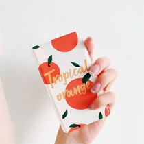 Japanese Korean wind orange hipster Power Bank girl self-carrying line Orange mobile power 10000mAh mobile phone Universal