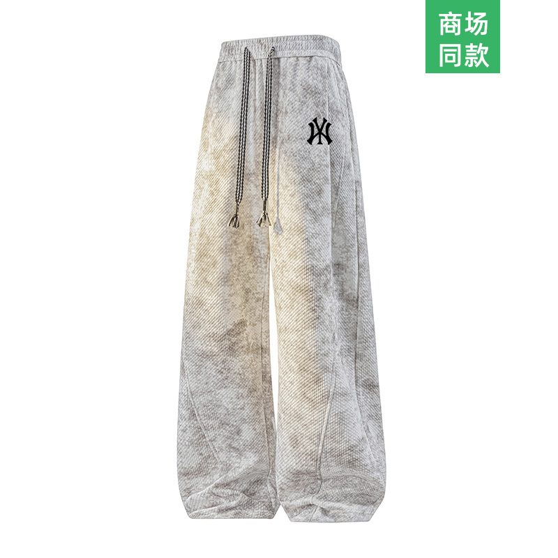 Outlet Tie-Dye Straight-Leg Casual Pants for Men and Women, New Spring and Autumn Style, Loose, Cool, Drapey, Wide-Leg, Versatile Long Pants