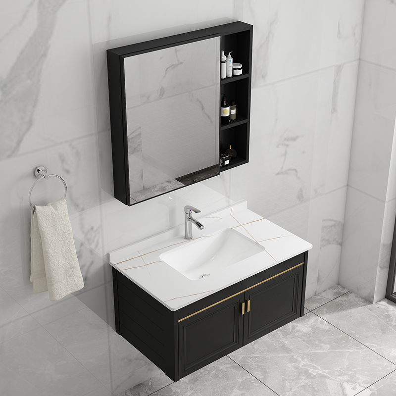 Light Extravagant Rock Board Bath Cabinet Composition Space Aluminum Modern Minima Toilet Wash Basin Washbasin Dressing Room Wash table