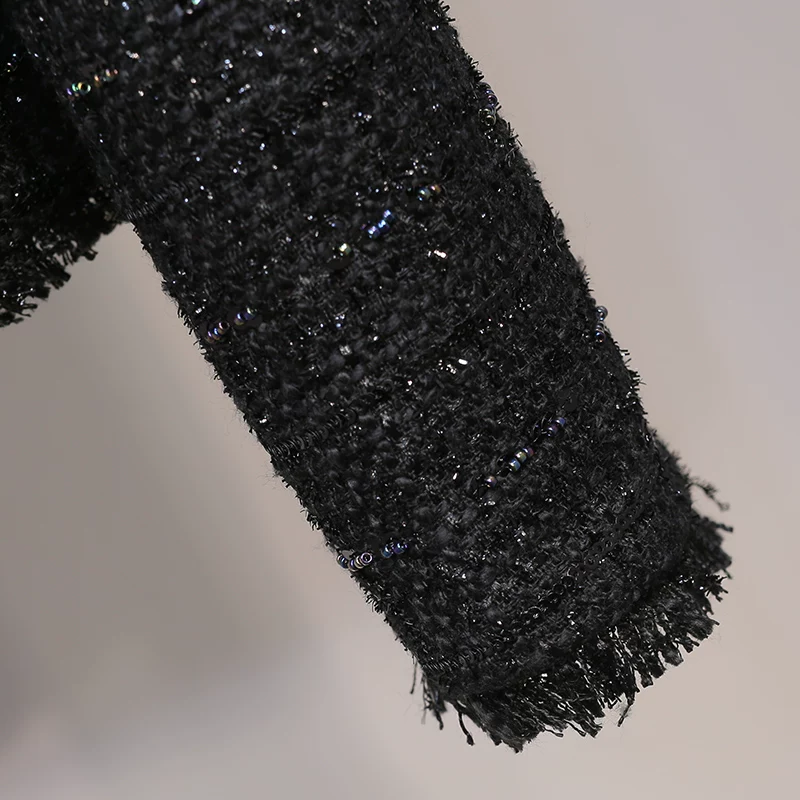 Демисезонная тканая куртка, стиль Chanel, стиль высокого качества