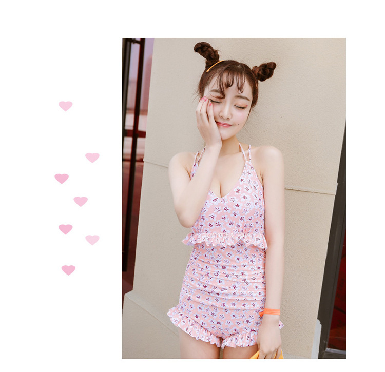 Kanchogirl Hàn Quốc Áo tắm tươi cho nữ Gather Slim Body Siêu mỏng bảo thủ Xiêm Spa đồ bơi nữ 2 mảnh