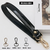 Черная патентная кожа 43 см золотой крючок 1