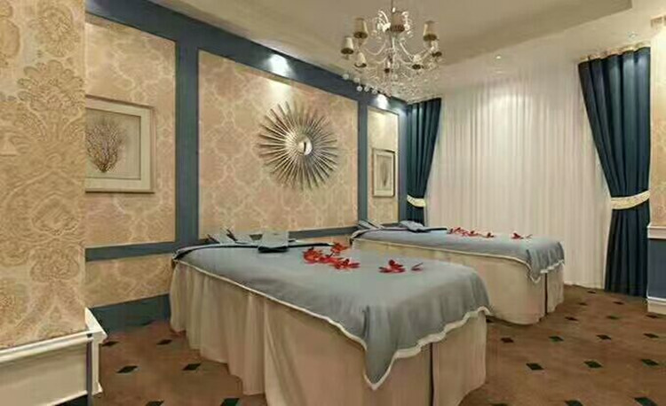 Vẻ đẹp trải giường bốn bộ cao cấp cơ thể massage trải giường SPA giường bìa vàng nhung nhà máy trực tiếp tùy chỉnh