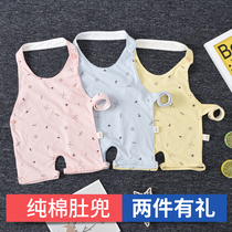 Baby Belly Pocket Pure Cotton Summer Thin baby with foot belted newborn baby with belly button belly first season universal