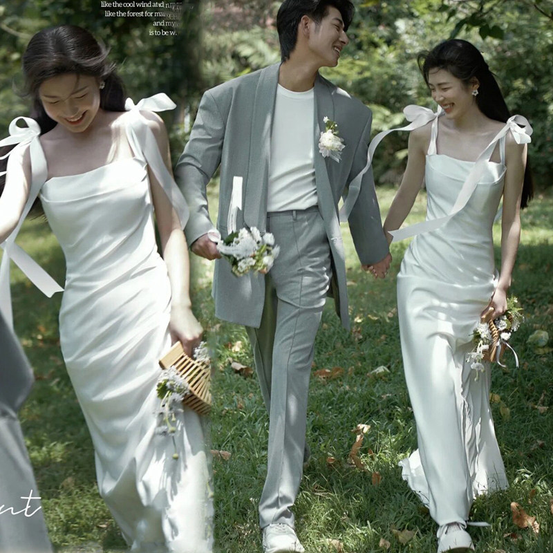 2022 new photo studio theme wedding dress fashion simple couple photography clothing location travel photo photo white dress