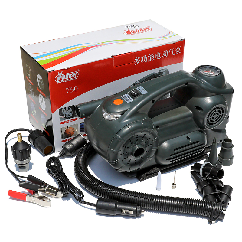  Vehicle-mounted electric inflatable pump Tire air cushion bed swimming pool swimming ring rubber boat multi-function charge pump