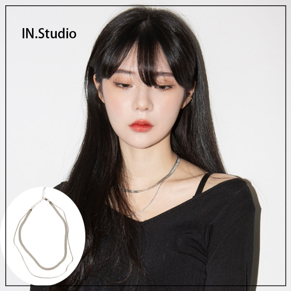 (Official Mandate) INStudio Summer Korea Online Brand RAUCOHOUSE Snake Bone Stratified Necklace