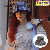 Spot ~ Xu Mengjie Xuanmei Shen Mengchen same type ~ INstudio Korean SLEEPYSLIP check fisherman hat