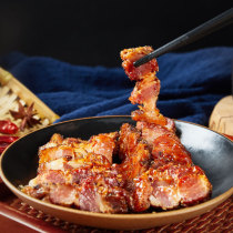 Net red snacks new pork belly crispy barbecue dry fried ready-to-eat cooked food specialties under Wine and Food lard residue