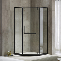 Custom diamond shaped shower room Easy bathroom shower door tempered glass partition shower screen stainless steel bath room
