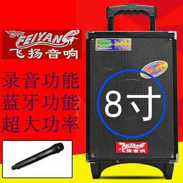 Temei Sound Flying Outdoor Pull Rod Bluetooth Battery Sound Portable Speaker Woody Square Dance High Power Speaker-Taobao