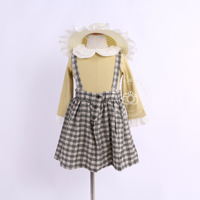 Children Photography Dress 6 Years Old Girl Girl 2019 Autumn New Amber Cuddling Bag Dress Cute Photo Gallery Dress