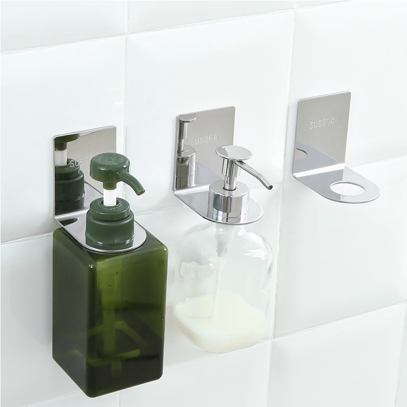 Bathroom shelve free of punch Dressing Room Wall-mounted Shampoo body Bath Dew Bottle rack Stainless Steel Free Nail-free