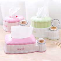 Creative multifunctional lifting tissue box coffee table drawing paper box home living room table with toothpick box paper towel storage box