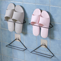 Bathroom toilet slippers stand toilet Easy door rear wall Wall Hanging Small Shoes Rack Domestic Economy Type Containing Shoe Rack