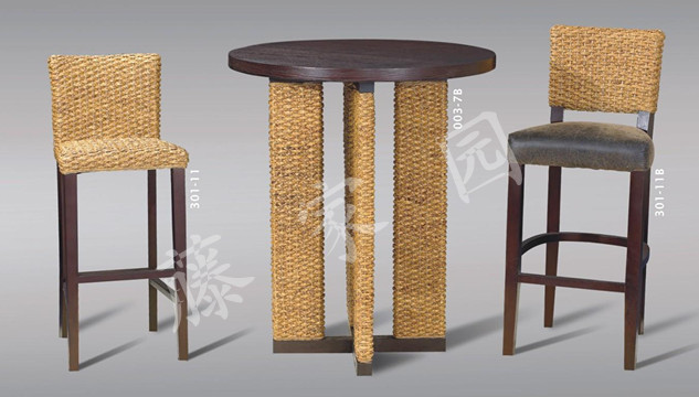 phong cách châu Á Nhà máy đồ gỗ Đông Nam ghế bar mây trực tiếp Bar Quầy bar ghế ghế salon mây - Giải trí / Bar / KTV