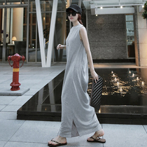 Maternity dress Summer fashion mom dress Summer long over-the-knee sleeveless sundress Summer skirt Long dress