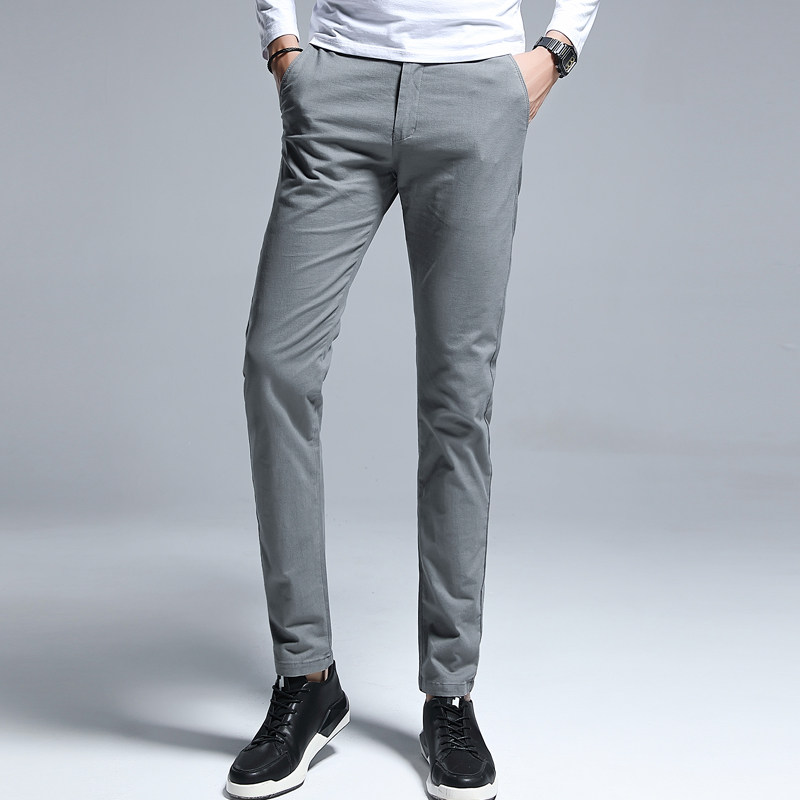 闲免烫处理直筒长裤棉95% 聚氨酯弹性纤维(氨