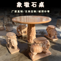 Stone Table Stone Bench Courtyard Garden Outdoor Balcony Marble Home Stone Table Park Natural Granite Chair