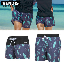 Beach shorts Quick-drying male and female couples can go into the water loose three-and-a-half minutes surf swimming trunks anti-embarrassment seaside vacation