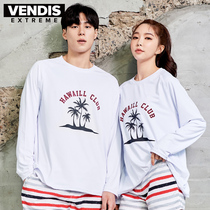 Men and women lovers sports T-shirt Running swimming Hot spring yoga top Beach sunscreen loose quick-drying elastic long sleeve