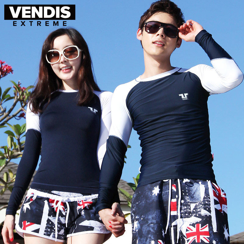 VENDIS EXTREME sunscreen wetsuit Male and female couple two-piece surf long sleeve swimsuit Jellyfish suit Quick-drying