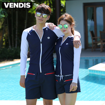 VENDISEXTREME Beach Pants Men Quick Dry Beach Holiday Loose Couple Shorts Women Swim Tong Pure Blue