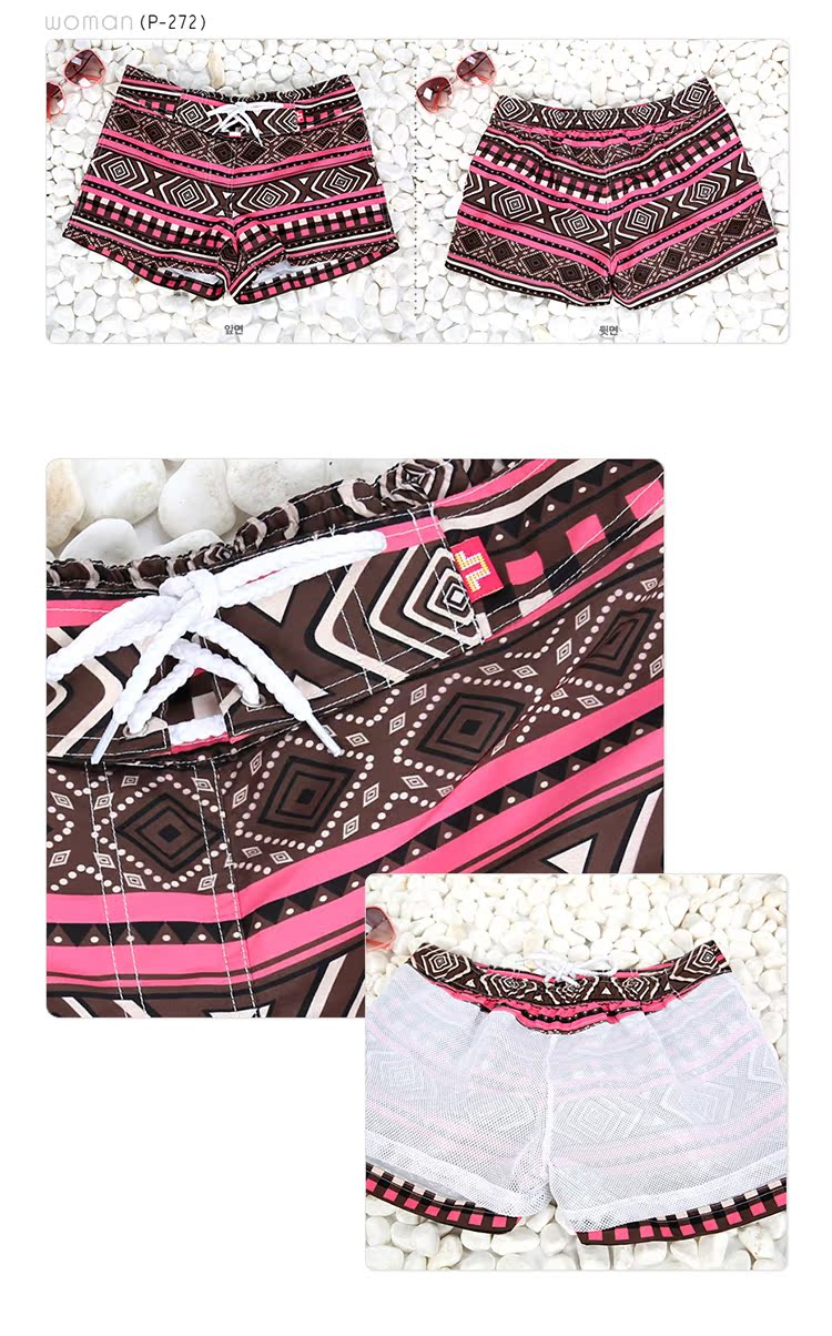 VENDIS EXTREME quần short bãi biển nam và nữ retro gió quốc gia khô nhanh cộng với phân bón để tăng thân bơi lỏng lẻo - Quần bãi biển quần đi biển đẹp rẻ