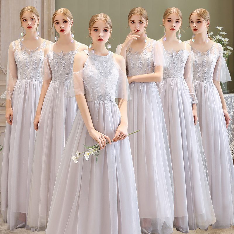 Bridesmaid's summer long version of bridesmaid's dress and sister group Simple atmosphere fairy Temperament Sisters Dress Bridesmaid Dresses