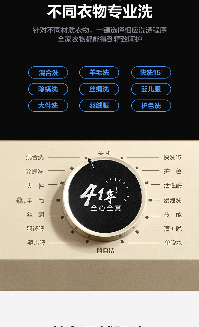 小天鹅 全自动变频滚筒洗衣机 10kg 一级能效 图7
