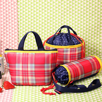 Foreign trade Foreign uni Inn checkered Insulated Lunch Bag Lunchbox Lunchbox bag Bag Ice Packs Cups of Bottle Insulation Suits 