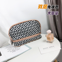 Exported to Europe and the United States ~ super large capacity double-layer cosmetic bag up and down separation wash bag ladies travel storage bag