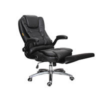 Computer chair Home office chair reclining boss chair Massage footrest lifting swivel chair Modern simple leather art seat