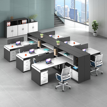 Staff desk double 4 6 screen work station office staff card seat office desk and chair combination simple modern