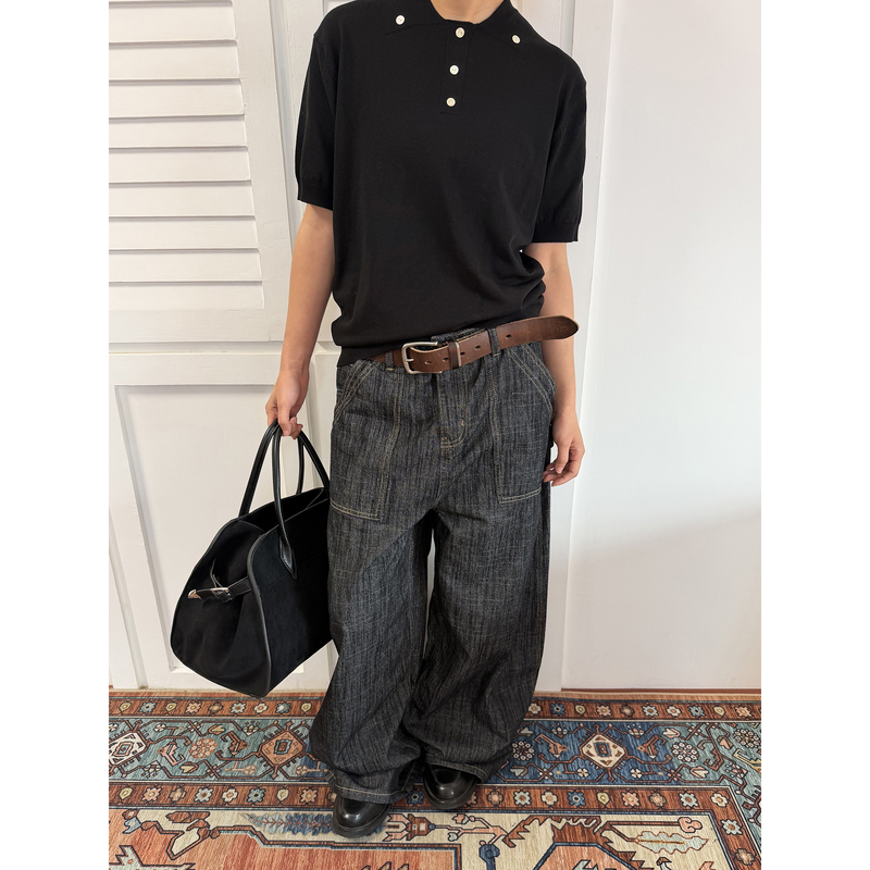 Kubu “Ice Silk Cooling T-Shirt” High-Intelligence Button-Up Regular Shoulder Lapel Knitwear Slim-Fit Polo Shirt Short-Sleeve Men's Kubu “Ice Silk Cooling T-Shirt” High-Intelligence Button-Up Regular Shoulder Lapel Knitwear Slim-Fit Polo Shirt Short-Sleeve Men's
