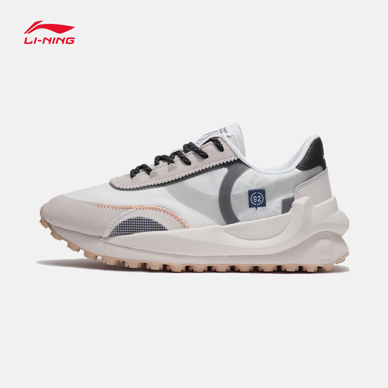 Li Ning Square Round 92 Casual Shoes Women's Shoes Shaw Battle The Same Style 2022 Summer Fashion Trends Low-Help Breathable Sneakers