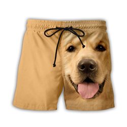 Summer new product wish new cute animal expression 3d printed dog expressions men's digital printed shorts