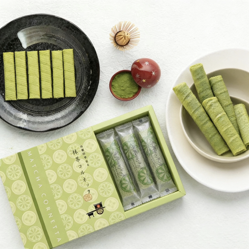 [In-Stock Recommendation] Japanese Imported Koto Four Seasons Colorful Matcha Egg Roll Chocolate Sandwiches, 10-Piece Gift Box