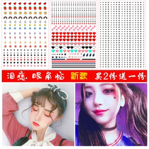 Full tear mole stickers Beauty mole face tattoo stickers Fake beauty mole Love stars Strawberry lightning cute Stickers