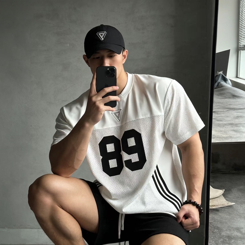 American League Pugym Arm89 Short-Sleeved Casual Sports Quick-Drying Breathable Mesh Basketball Fitness Training T-Shirt