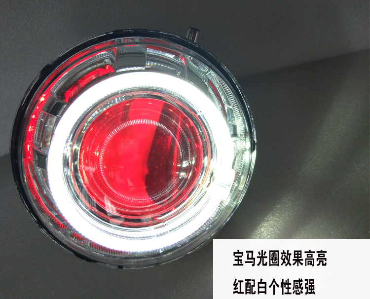 Rùa nhỏ lắp ráp đèn pha vua ống kính đôi ánh sáng xenon - Đèn HID xe máy đèn xe jupiter
