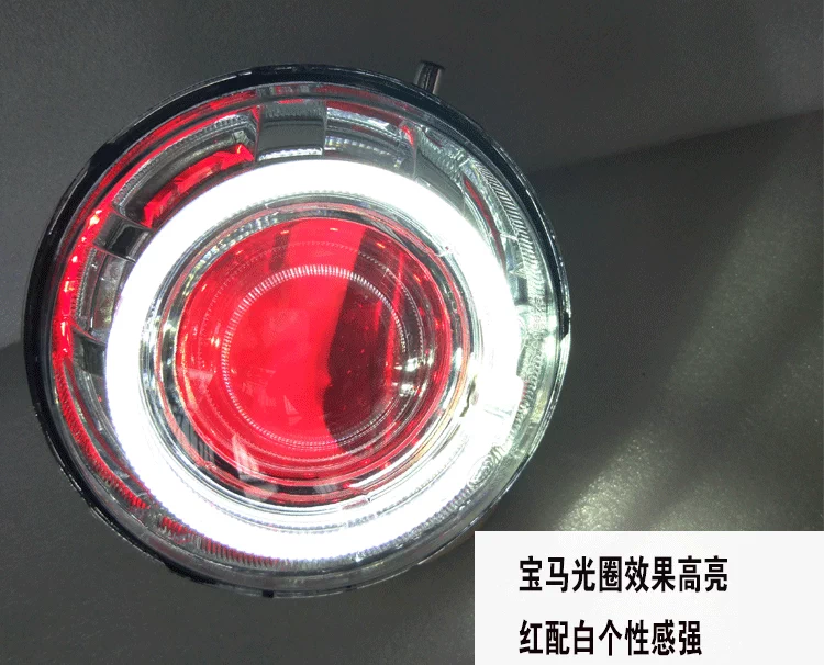 Rùa nhỏ lắp ráp đèn pha vua ống kính đôi ánh sáng xenon - Đèn HID xe máy