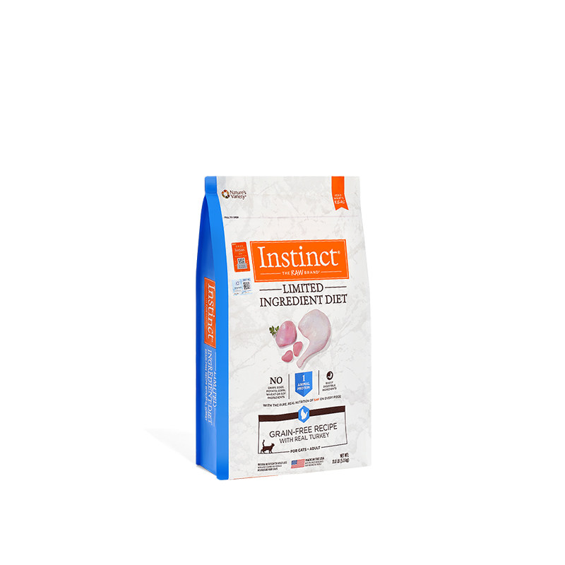 [先加购晚8点付定]Instinct百利猫粮低敏肠胃敏感火鸡成猫粮5kg