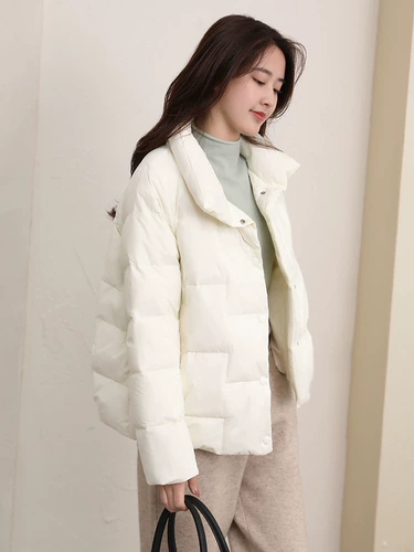 JOLIMENT Белый зимний пуховик, бархатная куртка, свободный крой, подходит для подростков, утиный пух