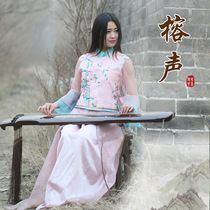 (Rongsheng Guqin) High-grade Chinese fir playing piano Zhongni style Guqin pure raw lacquer Guqin free full set of accessories