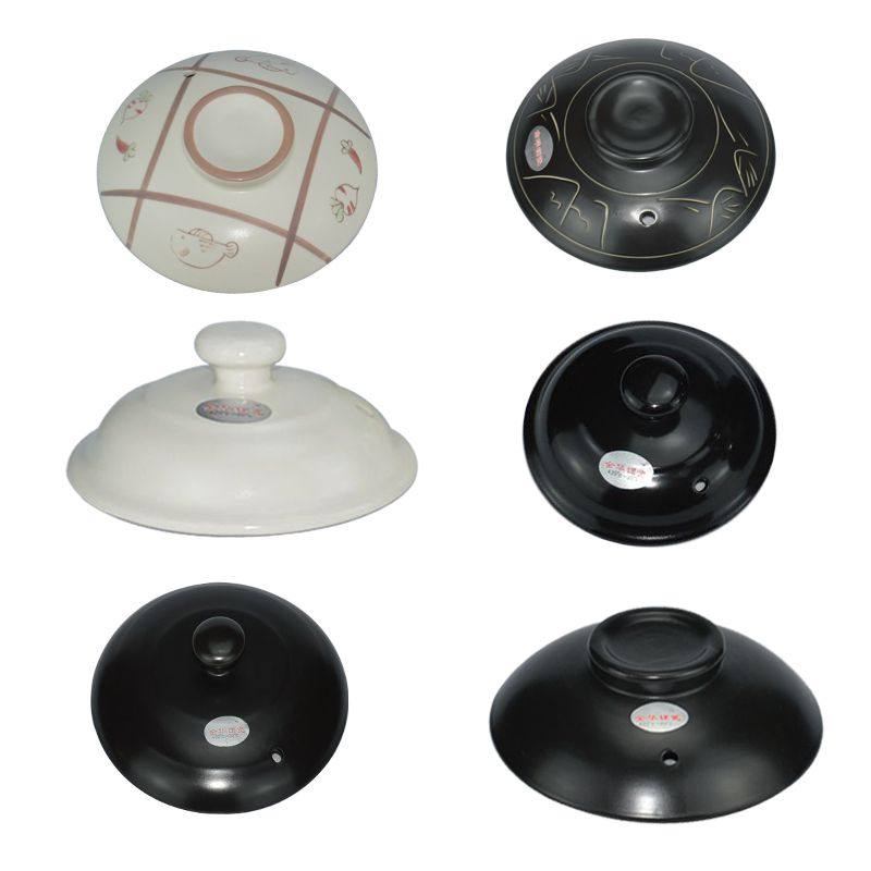 Black stewed ceramic lid soup yellow stewed chicken casserole lid saves more than 5 size casserole lids
