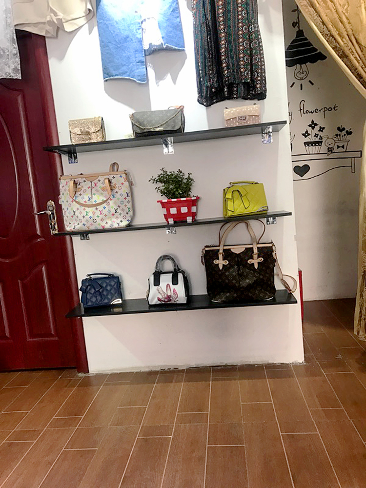 Upper wall giày rack gói hiển thị cửa hàng giày chăm sóc tủ trưng bày tủ nhiều lớp kết hợp lưu trữ giày kệ kệ giá